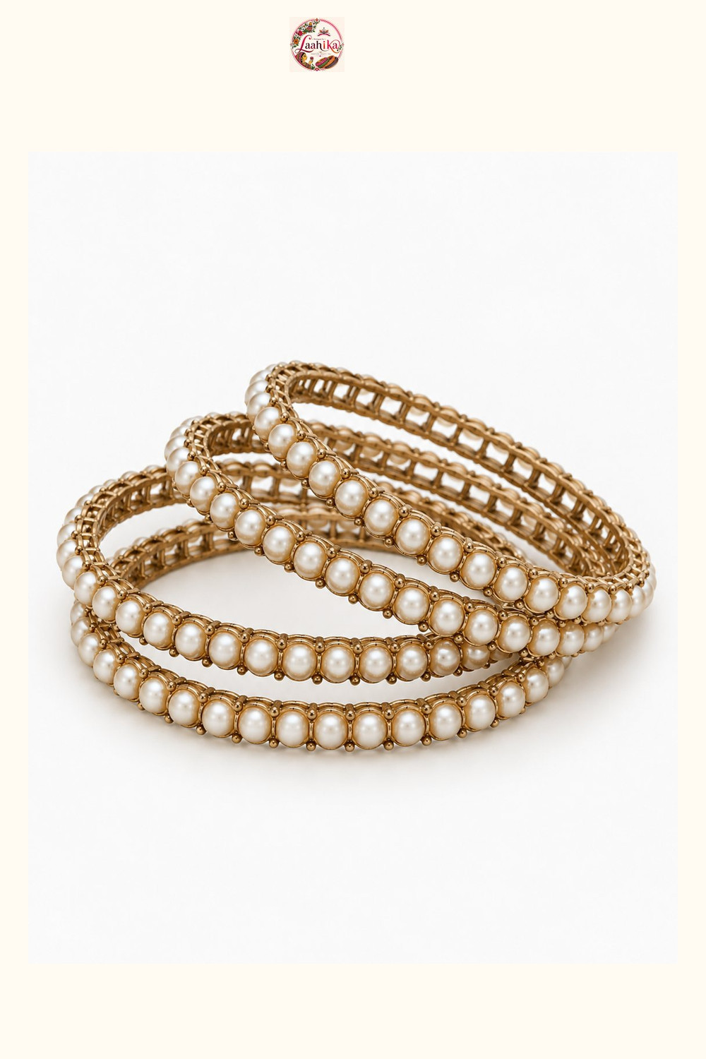 Noor Pearl Lattice Bangle | Bangles | Laahika