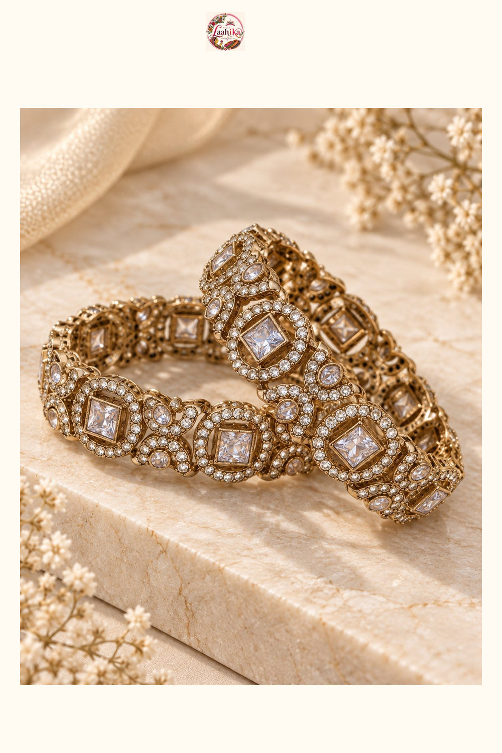 Aabha Princess Halo Bangle | Bangles | Laahika